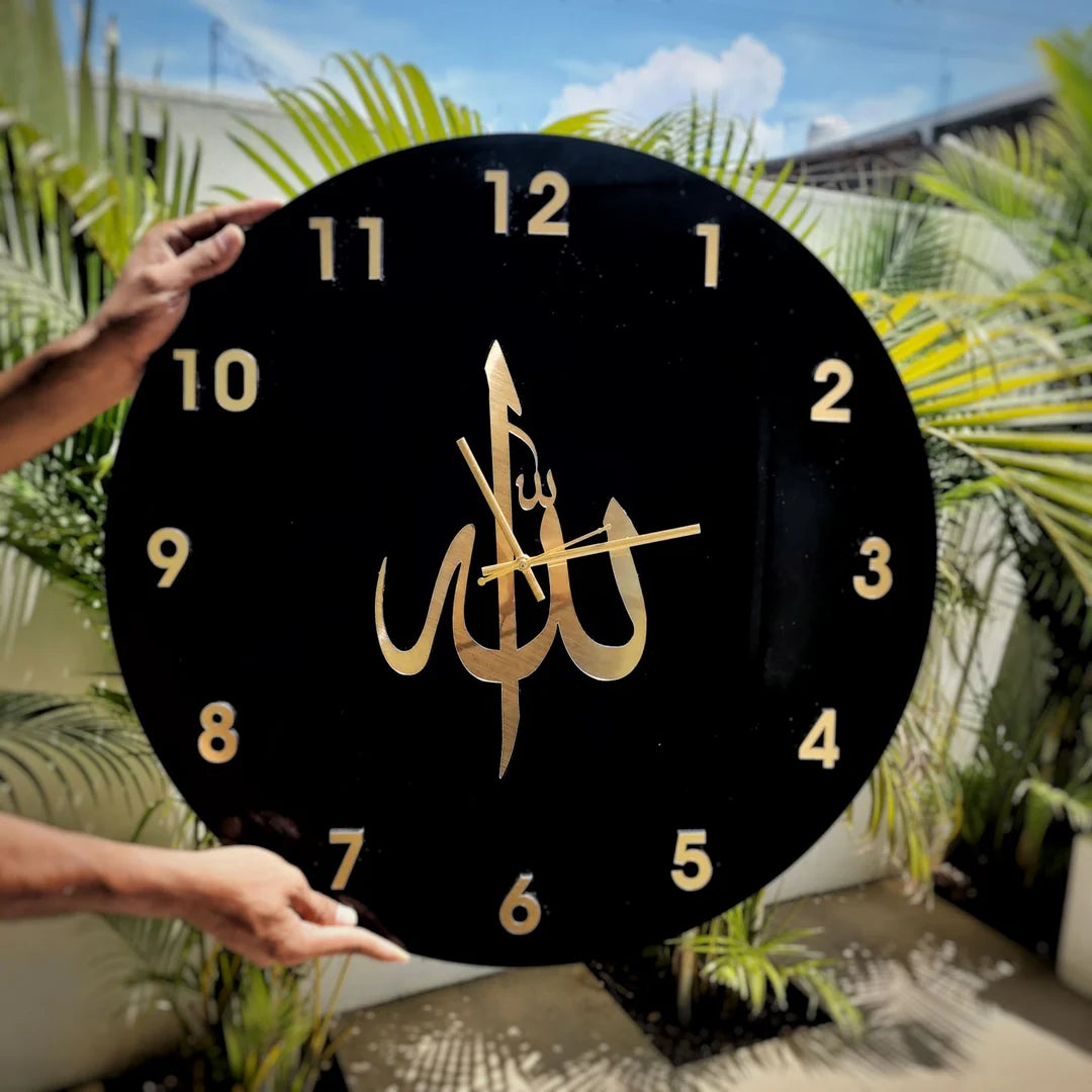 ALLAH Name wall clock Acrylic Material - Islamic Wall Clock